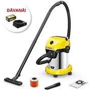Karcher Wd 3-18 S V-17/20 putekļsūcējs Battery Power 18V, 2,5 Ah akumulators 2.445-062.0 3 Promo