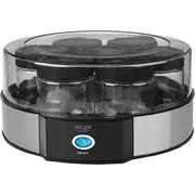 Adler Yogurt Maker Ad 4476 Capacity 7X0.2 L, Stainless steel/Black