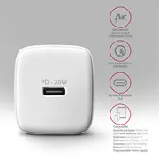 Axagon wall charger Usb-C, 20W, white Acu-Pd20W