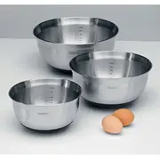 Brabantia putošanas bļodu komplekts 3Gb, matt steel/black - 363900