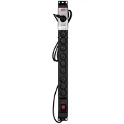 Activejet Combo 12 socket power strip 3M black  Combo/12Gn/3M/Cz elektrības pagarinātājs