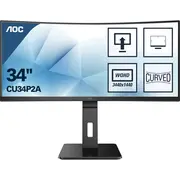 Aoc P2 Cu34P2A Led display 86.4 cm 34 3440 x 1440 pixels Quad Hd Black  monitors