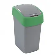 Atkritumu spainis Flip Bin 25L sudraba/zals 3253922171076  0802171P80 Crv190173 Cur000246 atkritumu tvertne