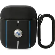 Bmw Bma222Rvsk Airpods 12 cover czarnyblack Leather Color Lines  Bmw000594 Bmw000594-0 maciņš apvalks mobilajam telefonam