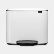 Brabantia Bo Pedal Bin white  3 x 11 L 121005 atkritumu tvertne