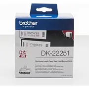 Brother Continuous Paper roll 62Mm Black  Red on white - Dk22251 Dk-22251