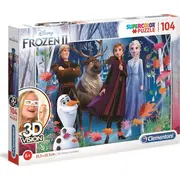 Clementoni Puzzle 104 elementow 3D Vision Frozen 2 20611 8005125206117  Joinedit50412290 puzle puzzle