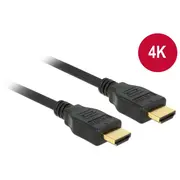 Delock Cable High Speed Hdmi with Ethernet A male  4K 2M De 84714 kabelis video audio
