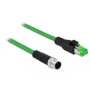 Delock Netzwerkkabel M12 4 Pin D-Kodiert zu Rj45 Stecker Pvc 2 m 85438 4043619854387 