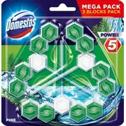 Domestos Power 5 Toilett Rim Block Pine 3X55G  8710908736056 Sadzīves ķīmija