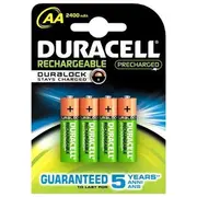Duracell Aa/Hr6  2500 mAh Rechargeable Accu Stay Charged Ni-Mh 4 pcs 5000394057043 1700 4-Pak Hr6 B4 / Aa Op 57050 Aur-184739 Drbdx1500 Drp64 Hr06P Baterija