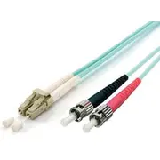 equip 255211 Lwl Patchkabel Lc/St 50/125 Om3 1.00M turkis  kabelis vads