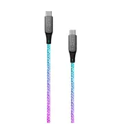 Fixed  Glowing Charging Cable Usb-C/Usb-C Pd support Rainbow Fixdled-Cc-Ra Fixdled Cc Ra Usb kabelis