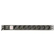 Gembird Eg-Pdu-014-C14 power distribution unit Pdu 8 Ac outlets 1U Black  Eg 014 C14 elektrības pagarinātājs