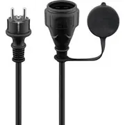 Goobay Kabel sieciowy zewnetrzny 5 m  czarny - Dlugosc kabla 71472 4040849714726 Joinedit62218927 elektrības pagarinātājs