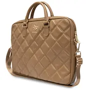 Guess Quilted 4G Computer Bag 15 - 16 Brazowy  Gucb15Zpsqssgw Gue003712-0