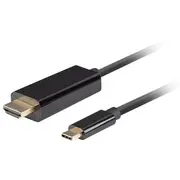 Lanberg Usb-C to Hdmi Cable  0.5 m 4K/60Hz Black Ca Cmhd 10Cu 0005 Bk Ca-Cmhd-10Cu-0010-Bk Usb kabelis