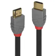 Lindy Anthra Line - Hdmi mit Ethernetkabel M bis 7.5 m Dreifachisolierung Schwarz rund  4K Unterstützung 400288836 36966 2004983