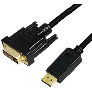 Logilink - Displayport to Dvi cable  black 2M Cv0131 kabelis vads