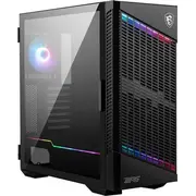 Msi Mpg Velox 100P Airflow Mid Tower Gaming Computer Case Black  3X 120Mm Fan 1X Argb light strip Usb Type-C Tempere 306 7G18P25 809 306-7G18P25-809 / 306-7G18P26-Hh9 Datora korpuss
