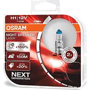 Osram autozarovka H1 Night Breaker Registered  Laser 12V 55W P14 5S Duo-Box 64150Nl Hcb auto spuldze