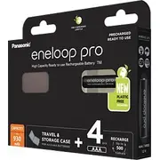 Panasonic Akumulator Eneloop Pro Aaa / R03 930Mah 4 szt.  002144330000 Bk-4Hcde/4CpCase Bk-4Hcdec4Be Baterija