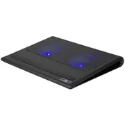 Rivacase Cooling Pad 17.3 5557  4260403575284 Black Grey Rc-5557-B portatīvā datora dzesētājs paliknis