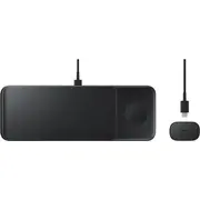 Samsung Wireless Charger Trio Pad Ep-P6300 Black  Ep P6300Tbegeu 2453346 87883-Uniw 8806090706226 iekārtas lādētājs