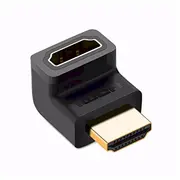 Ugreen 20110 Hdmi 2.0 Spraudnis uz Ligzda Augspuse 90 gr lenki Type A adapteris ar 4K Atbalstu 6957303821105  kabelis video audio