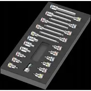 Wera 9723 foam insert Zyklop B 3/8 bit socket set 1  22 pieces tool Black/Grey in for workshop trolley 05150113001