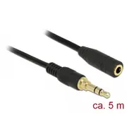 85590 Audio-Kabel 5 m 3.5Mm Schwarz  kabelis vads