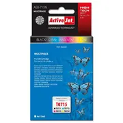 Activejet Aeb-715N Replacement Epson T0715 Supreme 4 x 15 ml black  blue Magenta yellow Aeb 715N