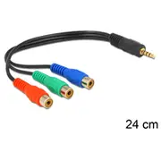 Adapter Minijack 4Pin - 3X Chinch Rca 24Cm  62499 kabelis video audio