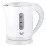 Adler  Kettle Ad 1371W Electric 850 W 0.8 L Stainless steel/Polypropylene 360 rotational base White 5903887809207 1371 white Elektriskā Tējkanna
