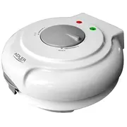 Adler Waffle maker Ad 3038 White  1500 W Round Number of waffles 1 Ad3038 vafeļu panna