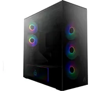 Arctic Xtender Pc-Gehause  Midi-Tower E-Atx Rgb Tempered Glass - inklusive vertikaler Gpu-Halterung Riser-Kabel schwarz Acpcc00016A Datora korpuss
