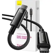 Baseus Cawj040001 Tungsten Gold Fast Charging Data Cable Usb-C - 240W 1M Black  6932172628826 Usb kabelis