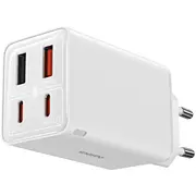 Baseus Gan6 Pro  2Xusb-C 2Xusb 65W white 6932172644437 Adptr 100W C Kbl-Byz P10162701213-00 iekārtas lādētājs