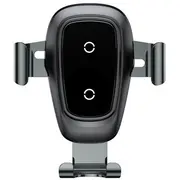 Baseus Gravity Air Vent Turētājs Gaisa Restei Ar Wireless Uzlādi  Qc 3.0 Ladētājs Micro Usb Vads 1.2M Melns 6953156276871 Wxyl-B0A Mobilo telefonu turētāji