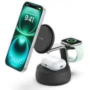Belkin Qi2 Fitness tracker  Headphones Smartphone Smartwatch Black Usb Wireless charging Fast Indoor 745883922895 0745883922895 Wiz040Kqch iekārtas lādētājs