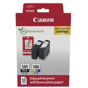Canon Pg-585/Cl-586 Pvp naboj z tuszem 2 szt. Oryginalny Czarny  Cyjan Purpurowy Zolty 6205C004 6205C005