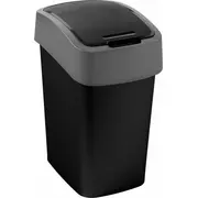Curver Atkritumu spainis Flip Bin 9L melns/sudraba 3253922170161  0802170Y09 229418 Crv229418 atkritumu tvertne