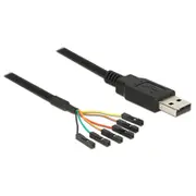 Delock 1.8M Usb2.0-A/Ttl 6-P Usb 2.0-A Ttl Black Kabelschnittstellen-/A...  83787 kabelis