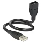 Delock 83498 Kabel Usb-A auf Shapecable Usb 2.0 Typ A Stecker Bu. 35Cm schwarz  kabelis vads