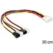 Delock - Kuhler Netzadapter interne Stromversorgung  4-Polig M 2-Polig 30 cm 83343 4043619833436