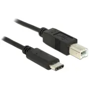 Delock Cable Usb Type-C 2.0 male  Type-B 2M black De 83330 kabelis