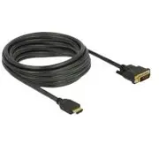 Delock Kabel Hdmi  Dvi 241 bidirektional 5.00M schwarz 85656 kabelis vads
