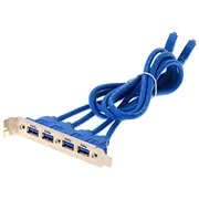 Delock Slot Bracket Usb 3.0 pin header 19 2 x internal  4 3.0-A femal 82974 kabelis datoram