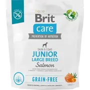 Dry food for young dog 3 months - 2 years  large breeds over 25 kg Brit Care Dog Grain-Free Junior Large salmon 1Kg 100 172199