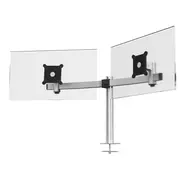 Durable Monitorhalterung Pro fur 2 Mon. Tischdurchf Silber  508623 aksesuārs mobilajiem telefoniem